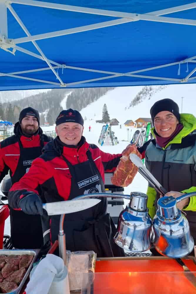 Adi Matzek, Adi Junior und Michaela Dorfmeister in Hinterstoder
