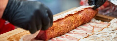 Schweinslungenbraten im Speckmantel