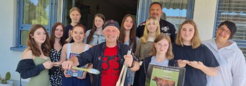 Schüler mit Adi Matzek