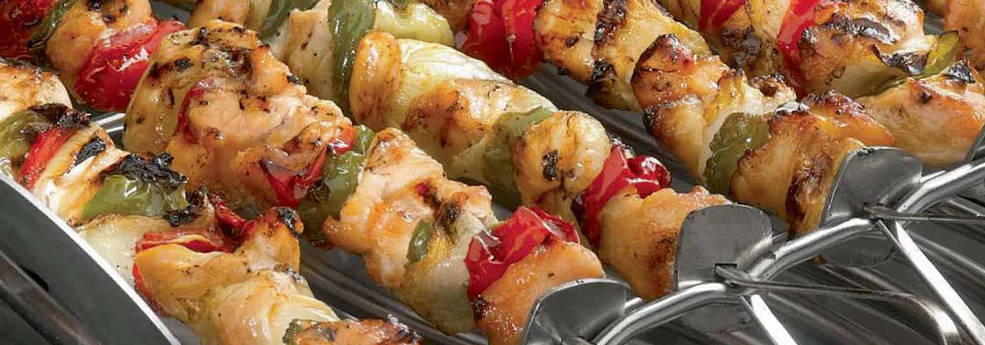 Hendlbrustspiesse auf Grill