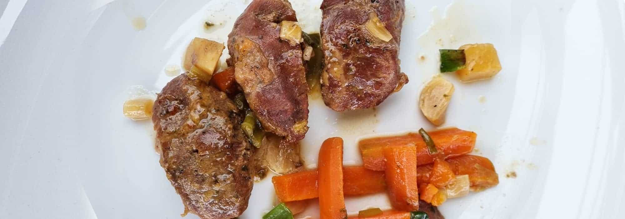 Schweinswangerl mit Gemüse
