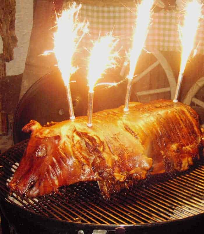 Spanferkel am Grill